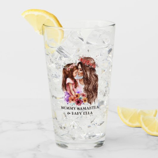 Schattige moeder en dochter Bond (6) Glas (Voorkant ijs)
