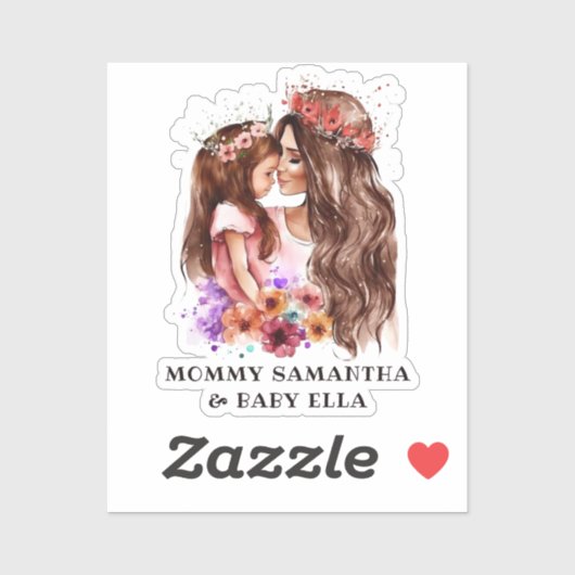 Schattige moeder en dochter Bond (6) Sticker (Vel)