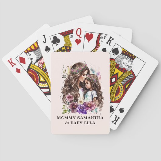 Schattige moeder en dochter Bond (7) Pokerkaarten (Achterkant)