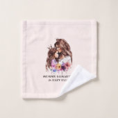 Schattige moeder en dochter Bond (8) Bad Handdoek (Wasdoekje)