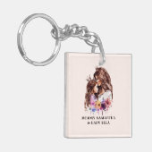 Schattige moeder en dochter Bond (8) Sleutelhanger (Voorkant Links)