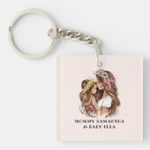 Schattige moeder en dochter Bond (9) Sleutelhanger (Voorkant)