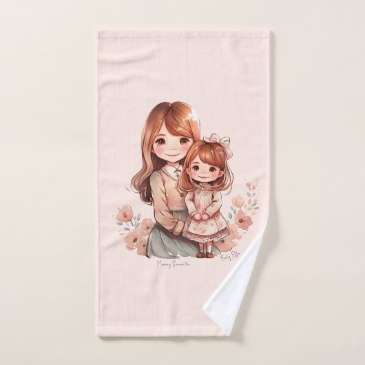 Schattige moeder en dochter Bond Bad Handdoek (Handdoek)