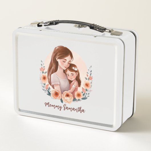 Schattige moeder en dochter Bond - Bloemen Lijst (Achterkant)