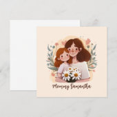 Schattige moeder en dochter Bond - Bloemen Lijst ( (Voorkant / Achterkant)