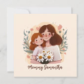 Schattige moeder en dochter Bond - Bloemen Lijst ( (Voorkant)