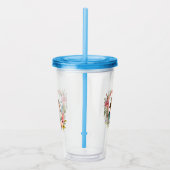 Schattige moeder en dochter Bond - Bloemen Lijst ( Acryl Drinkbeker (Rechts)