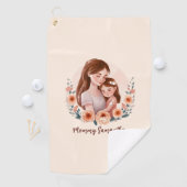 Schattige moeder en dochter Bond - Bloemen Lijst Golfhanddoek (Insitu)