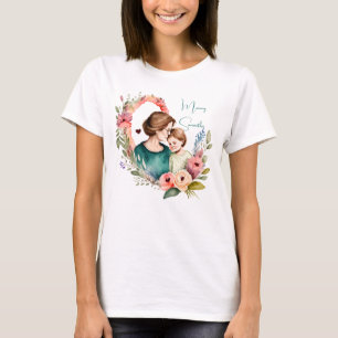 Schattige moeder en dochter Bond - Bloemen Lijst ( T-shirt