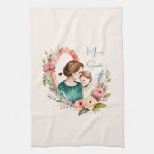 Schattige moeder en dochter Bond - Bloemen Lijst ( Theedoek (Verticaal)