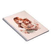 Schattige moeder en dochter Bond Notitieboek (Rechterzijde)