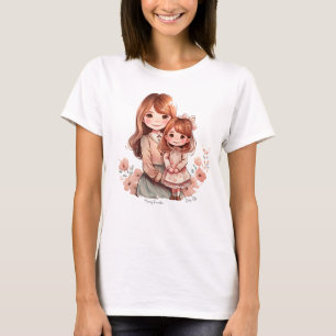 Schattige moeder en dochter Bond T-shirt