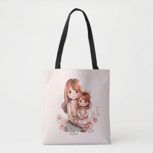 Schattige moeder en dochter Bond Tote Bag