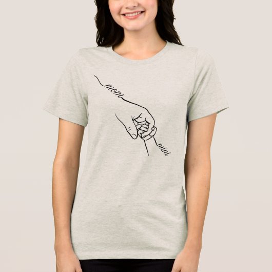 schattige moeder en dochterliefde Tri-Blend shirt (Voorkant)