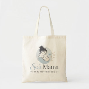 Schattige moeder en pasgeboren lijnkunst - Minimal Tote Bag