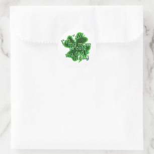 Schattige Moeder Gelukkige Vader St. Patrick's Dag Ronde Sticker