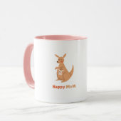 schattige moeder Happy Kangaroo Mok (Voorkant links)