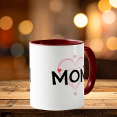 Schattige MOEDER Hart Rood Personaliseer Mok