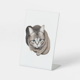 Schattige moeder kat illustratie | Schattige katel Reclamebord Met Voetstuk