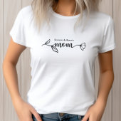 Schattige Moeder Kind Namen Modern Script Moederda T-shirt