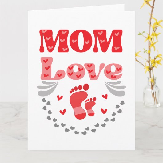 Schattige Moeder Liefde Kaart (Gele Bloem)