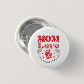 Schattige Moeder Liefde Ronde Button 3,2 Cm (Voorkant /achterkant)