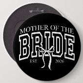 Schattige moeder van de bruid Est 2026 Ronde Button 6,0 Cm (Voorkant /achterkant)