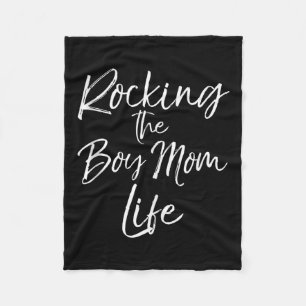 Schattige moeder van jongens cadeau van zonen Rock Fleece Deken