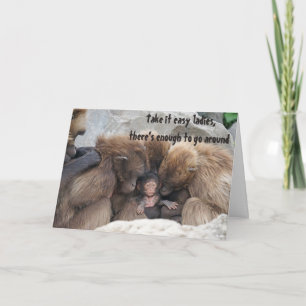 Schattige Moederaapjes en Baby Dieren Notitiekaart