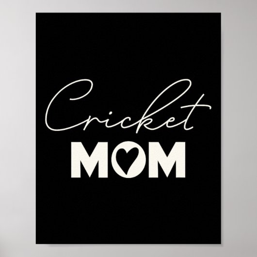 Schattige Moederdag Cricket Moeder Poster (Voorkant)