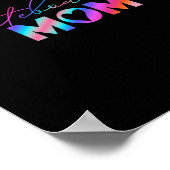 Schattige Moederdag Regenboog Skateboarden Moeder Poster (Hoek)
