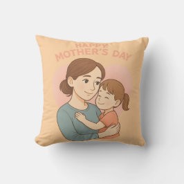 Schattige Moederdag Sierkussen moeder en dochter