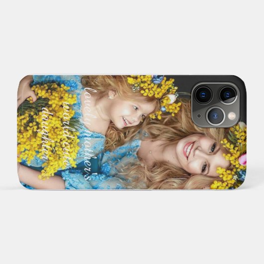 schattige moeder's wereld schattige dochter Case-Mate iPhone case (Achterkant (horizontaal))