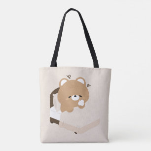 Schattige Moeie Bruine Beer Tote Bag