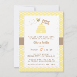 Schattige Moeke voor Bij Baby Shower Uitnodigingen