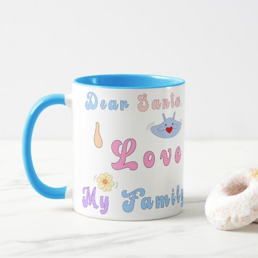 Schattige mok | Beste Kerstman, Ik Hou Van Mijn Fa (Met donut)