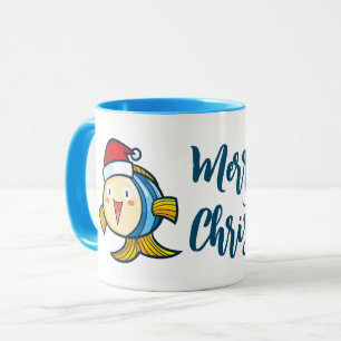 schattige mok kerstvis