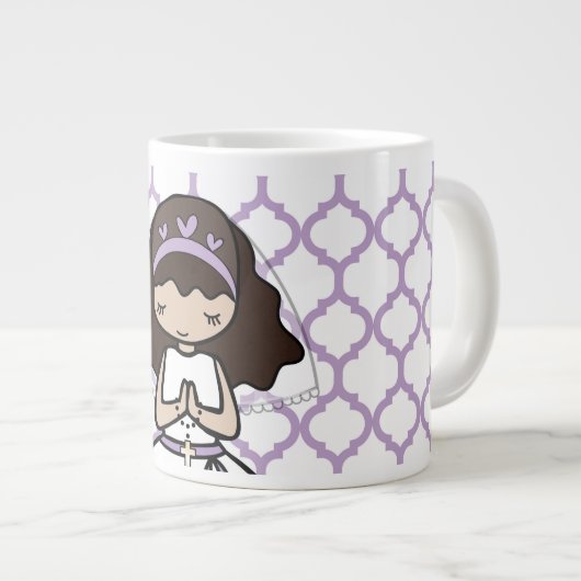 Schattige mok kleintje van de Eerste Heilige Commu (Voorkant rechts)