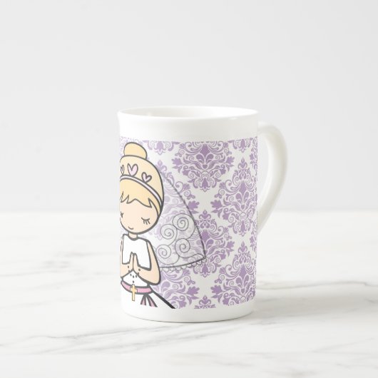 Schattige mok kleintje van de Eerste Heilige Commu (Voorkant rechts)