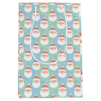Schattige Mollige Kerstmannen Naadloos Pastel Medium Cadeauzakje