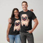 Schattige Mollige Pug - Pixelart T-shirt (Unisex)