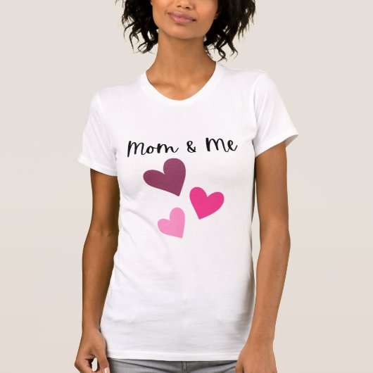 Schattige 'Mom & Me' T-shirts voor Dames / Meisjes (Voorkant)