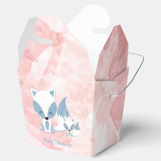 Schattige Momma Fox en Baby Fox Baby shower Bedankdoosjes (Geopend)