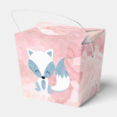 Schattige Momma Fox en Baby Fox Baby shower Bedankdoosjes (Achterkant)
