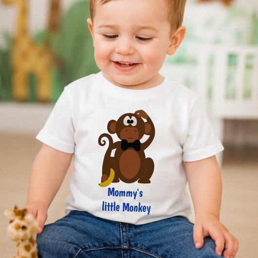 Schattige Mommy's' Little Monkey Baby T-shirt