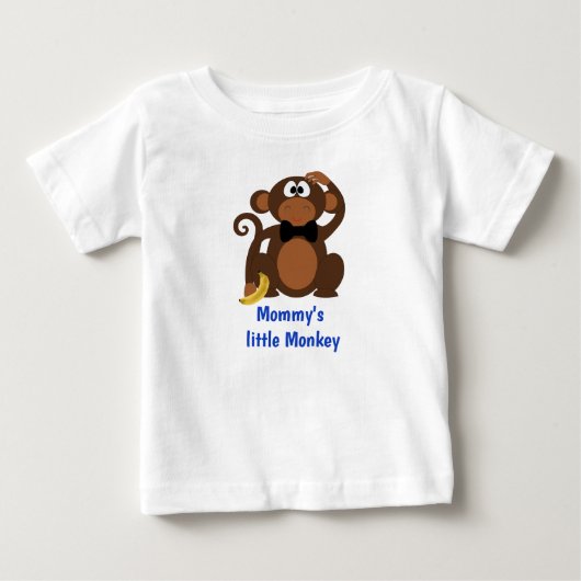 Schattige Mommy's' Little Monkey Baby T-shirt (Voorkant)