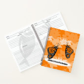 Schattige Monarch Vlinders Oranje Favoriet Notitieboek (Binnen)