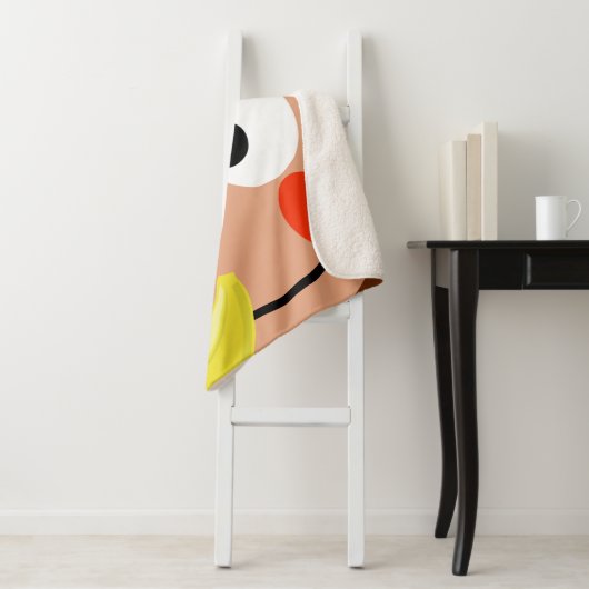 Schattige Monkey Aangepaste Naam Kinder Dierentuin Sherpa Deken (In situ)