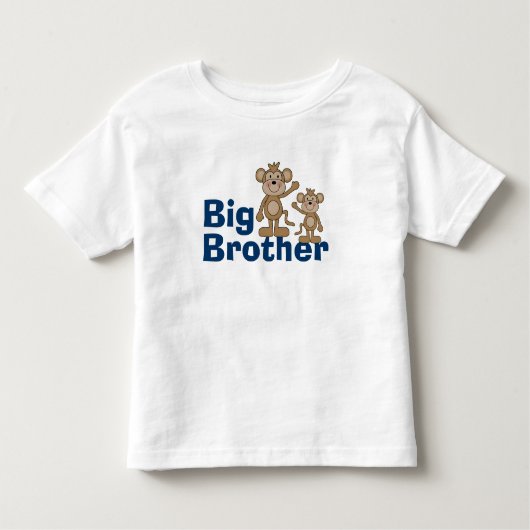Schattige Monkey Big Brother Kinder Shirts (Voorkant)