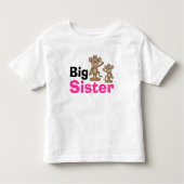 Schattige Monkey Big Sister Kinder Shirts (Voorkant)